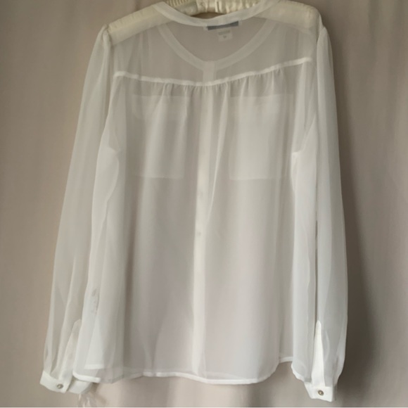 White Sheer Blouse - Picture 2 of 5